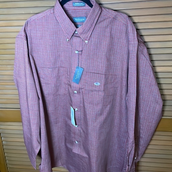 NEW Van Heusen Wrinkle Free Plaid Button Down Collar Long Sleeve Shirt Mens XL - Picture 1 of 8